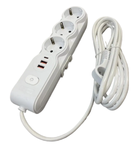 Удлинитель с USB 3м 3гнезда X-PERT