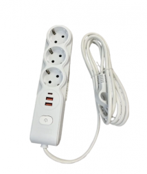 Удлинитель с USB 3м 3гнезда X-PERT