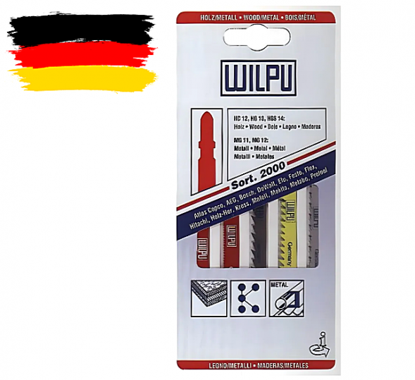 Набор пилок WILPU SORT 2000(HC12/HG13/HGS14/MG11/MG12) 5шт/уп. для деревообработки.и металла