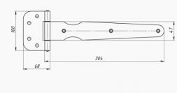 Петля-стрела ПС-290 бронза