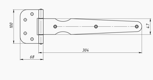 Петля-стрела ПС-290 бронза