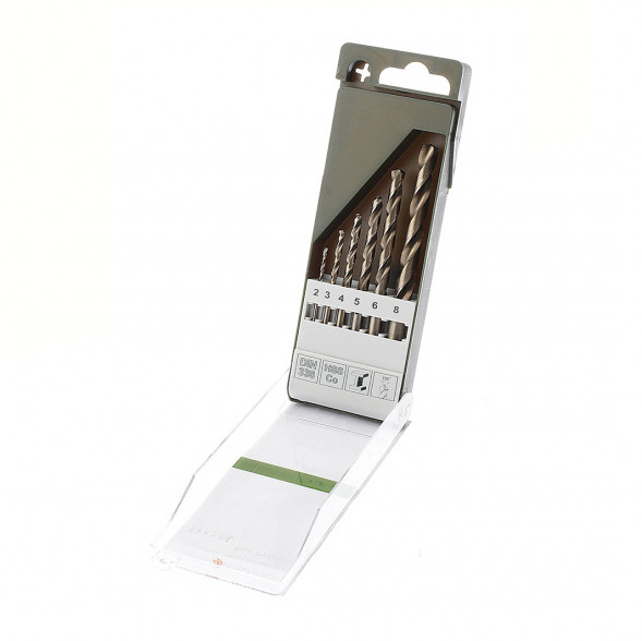 211206 Набор сверл по металлу P6M5K5, 6шт (d 2,3.4,5,6,8 мм)