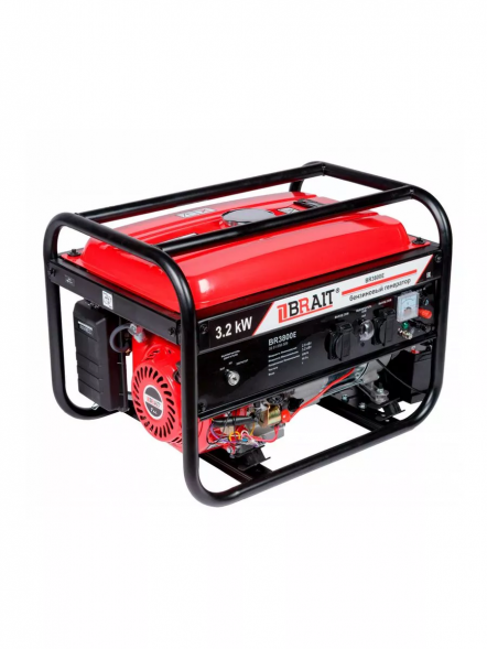Генератор бензиновый BR3800E (3,2кВт,220В,50Гц) Электростартер