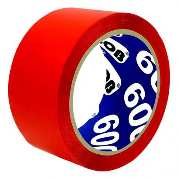 Скотч упаковочный 48ммх50м 600 (красная) (6шт)Klebebander