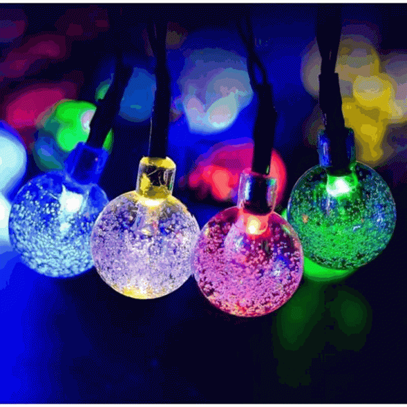 Гирлянда диодная LED ШАРИКИ &quot;Стеклянные&quot; разноцветные 100л x 8м