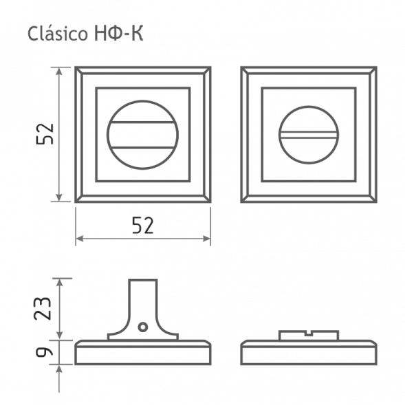 Накладка под фиксатор НФ-К (матовый никель)