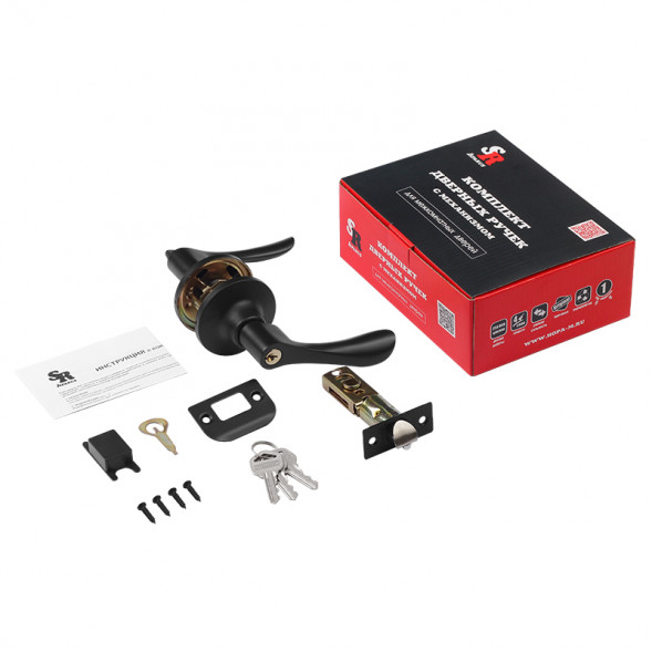 Защелка м/к (ключ/фикс.) ЗВ3-01 (черный) ISPARUS  НОРА-М