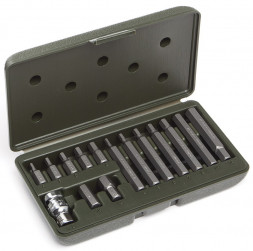 626595 Набор вставок шестигранник 3/8&quot;(4-5-6-7-8-10-12мм L=30, 75мм, 15 предм)