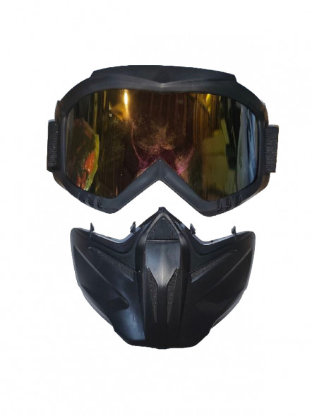 Маска Защитная со съемным шитком черная  XP-023