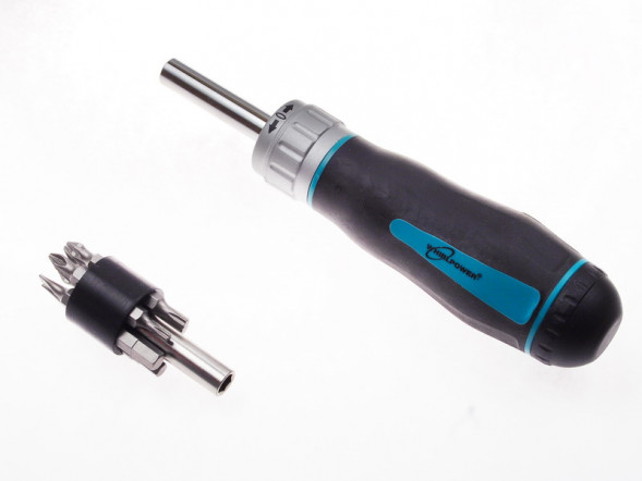 WP Отвертка-трещотка с набором бит в рукоятке