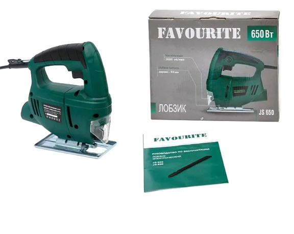 Лобзик 650Вт, 3000ход/мин, дер-55мм, мет-6мм JS 650 FAVOURITE