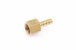 949020 Штуцер резьбовой латунный &quot;мама&quot; 1/4&quot;(F) × елочка 7мм