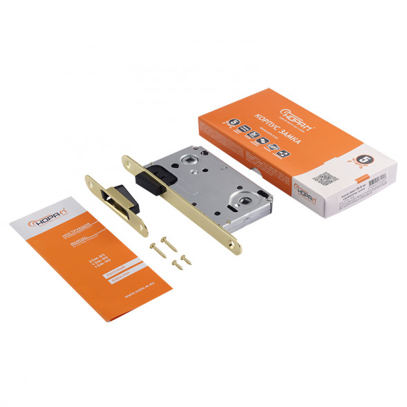 Корпус замка магн. 13М-90мм (хром) под фикс. с отв.планкой  &quot;Нора-М&quot;