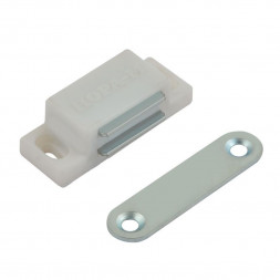 Защелка магнитная №4 (мебельная) (42мм) (белая)  &quot;Нора-М&quot; (5шт)