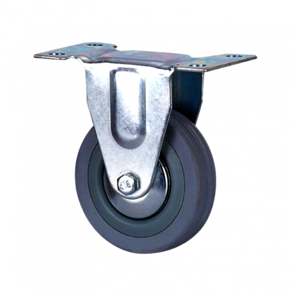 Колесо аппаратное не поворотное серая резина 50мм FCg 25