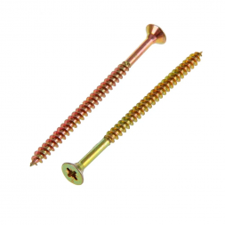 Саморез универсальный 6x140 желтый цинк потай (100 шт.)