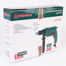 Дрель электрическая ударная, 850 Вт, (ДЭУ-020) "ДИФМАШ"