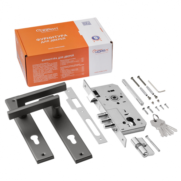 Замок врез. N108-85 M (графит) Нора-М