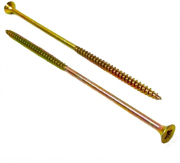 Саморез универсальный 6x160 желтый цинк потай (100 шт.)