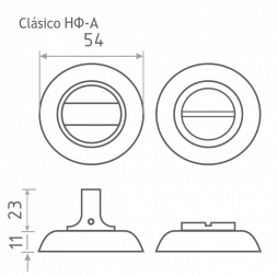 Накладка под фиксатор НФ-А (мат.хром)  &quot;Нора-М&quot;