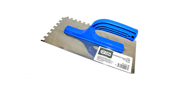 Гладилка нержавеющая сталь 130*270мм, пласт. ручка, зуб 8*8 мм ON