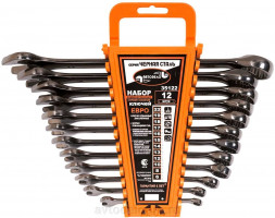 35120 Набор комб.ключей &quot;ЧернаяСталь&quot; 12шт.(холдер) АвтоДело