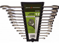 511121 Набор ключей комбинированных -12шт.(6,8,10,12,13,14,15,16,17,18,19,22(ЕВРО) плас холдер (5шт)