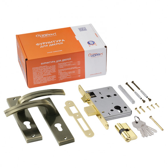 Замок врезной 706К-55 мм (старая бронза)