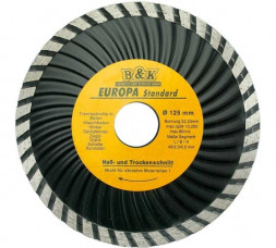 Диск алмазный  230 турбоволна  EUROPA