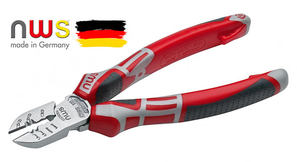 Бокорезы электрика (3в1) NWS 190мм, покрытие Crom, рукоятки SoftGripp 3K