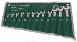 511122 Набор ключей комбинированных -12шт.(6,7,8,9,10,11,12,13,14,17,19,22) тетрон сумка