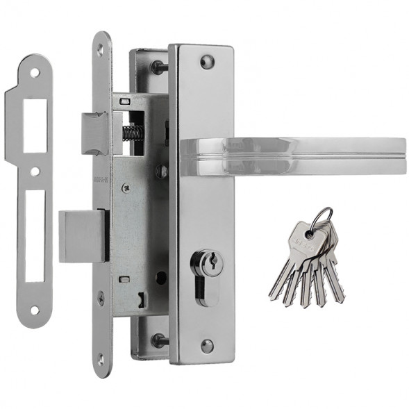 Замок врезной 706К-55 мм (хром)