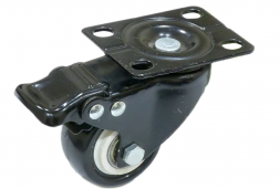 Колесо черная резина 40мм с тормозом (SCBR 15 BR) 4054040