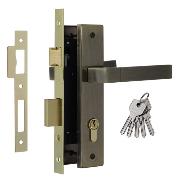 Замок врезной №109-70 Л (ст.бронза)  &quot;Нора-М&quot;