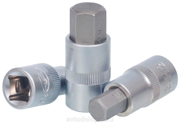 39299 Головка со вставкой шестигранник 19мм (1/2&quot;;L=55мм) АвтоДело