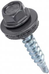 Саморез кровельный 4,8х29 оцинк RAL 7024 графитовый серый по дереву (250шт)