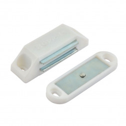 Защелка магнитная №2 (мебельная) (58мм) (белая)  "Нора-М" (5шт)