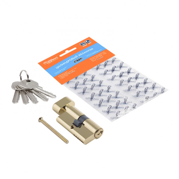 Цилиндр.мех-м STD AL ЛВ-60 (золото) (30-30) &quot;Нора-М&quot;