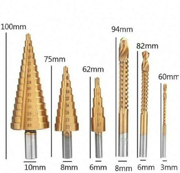 Набор сверл ступенчатых и зубчатых сверл 6пр  "X-PERT"
