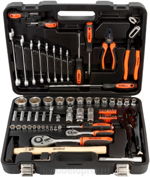 39872 Набор инструмента 72пр.1/2"DR 1/4" DR АвтоДело