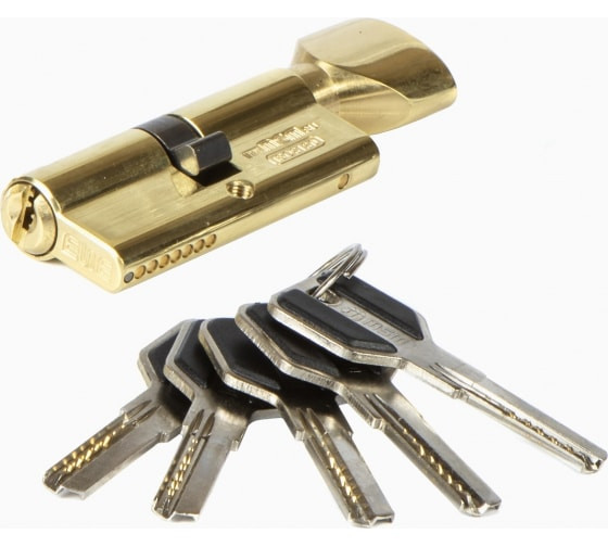 Личинка дверная (цилиндр) msm, ключ-вертушка, 5 перфорированных ключей, 80мм