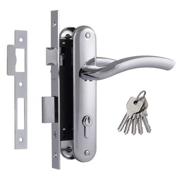 Замок врезной №23-70 Л (мат.никель)  "Нора-М"