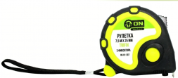 Рулетка TRIFIX 7,5м х 25мм, обрезиненный корпус, 3 фиксатора ON