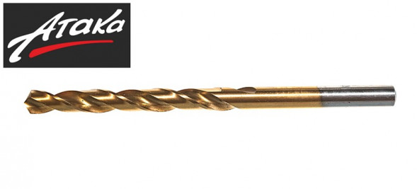 Сверло п/мет 10 мм титан 6шт. бокс профи Атака