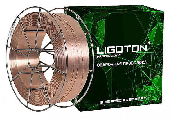 Проволока сварочная омедненная professional (CB08Г2С. 0,8мм/5кг.Беларусь) LIGOTON
