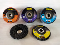 Диск зачистной коралл 125 ОРАНЖЕВЫЙ средняя грубая обработка SKOLE (10шт)