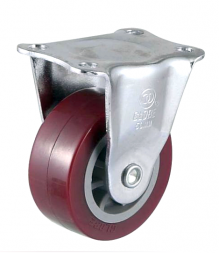 Колесо мебельное не поворотное,красное SIZE:1,5&quot; (40) Нагрузка 35кг. 8003040