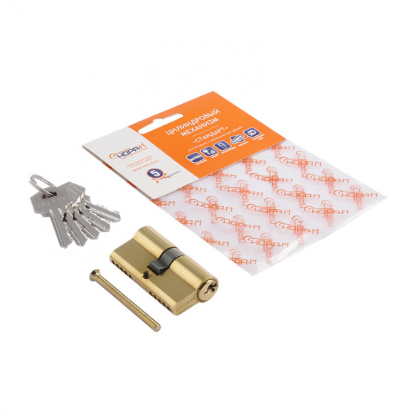 Цилиндр.мех-м Л-80 (латунь) (40-40)  "Нора-М"