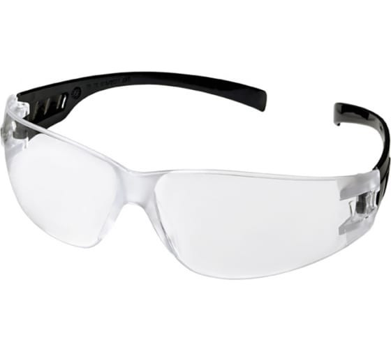 Очки защитные Исток открытого типа Классик (прозрачные) с черной дужкой (40018)