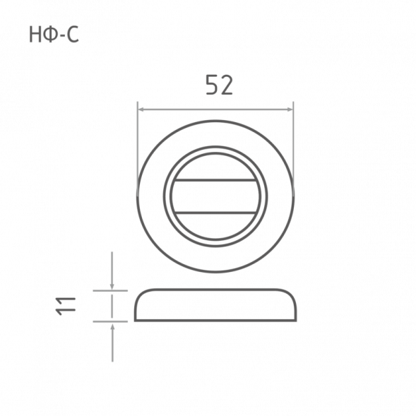 Накладка под фиксатор НФ-С (мат.бронза)  &quot;Нора-М&quot;